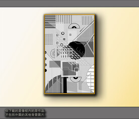 黑白风格抽象装饰画