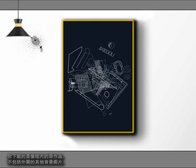 欧式黑白风格抽象装饰画