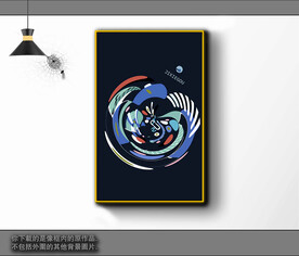 欧式黑白风格抽象装饰画