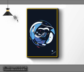 欧式黑白风格抽象装饰画