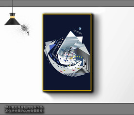 欧式黑白风格抽象装饰画