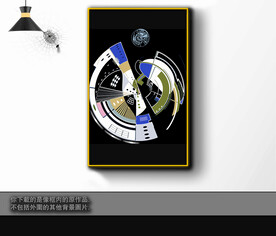 欧式黑白风格抽象装饰画