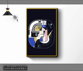 欧式黑白风格抽象装饰画