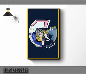 欧式黑白风格抽象装饰画