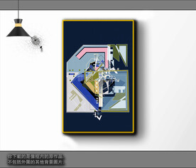 欧式黑白风格抽象装饰画