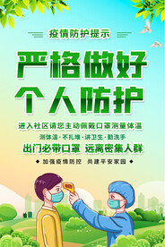 严格做好人个防护海报