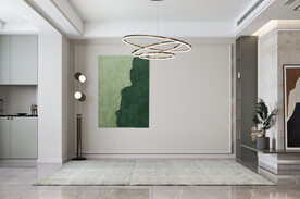 现代极简客厅背景墙