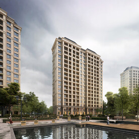 简欧高层住宅单体效果图