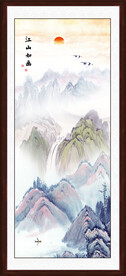 竖幅国画