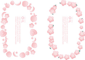 桃子桃花围绕素材