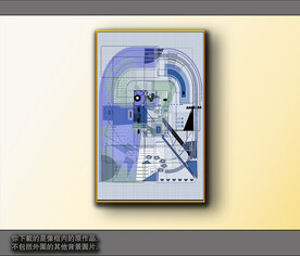 欧式黑白风格抽象装饰画