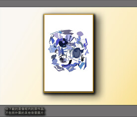 欧式黑白风格抽象装饰画