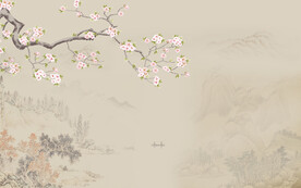 新中式花鸟画背景墙