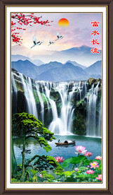 竖幅山水画