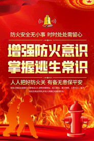 社区消防安全宣传展板