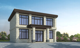 二层别墅外观设计案例效果图