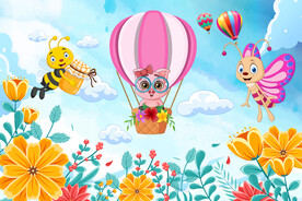 卡通儿童房背景墙