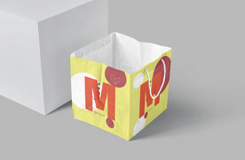 牛皮纸彩色时尚手提购物袋样机