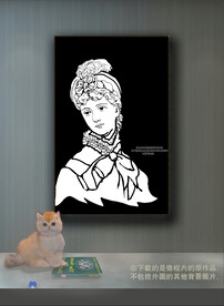 新中式色块抽象装饰画 