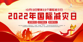 国际防灾减灾日展板