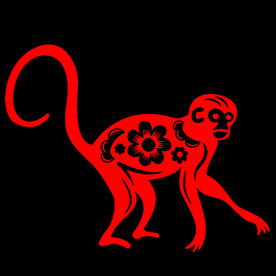 十二生肖旋转的猴