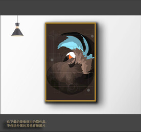 罗马古典色块抽象画