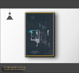 罗马古典色块抽象画