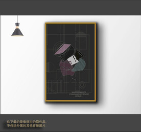 罗马古典色块抽象画