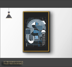 抽象线条组合装饰画