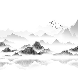 高清分层水墨山水背景