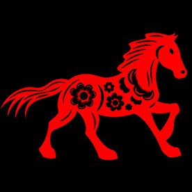 十二生肖旋转的马