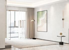 现代极简 轻奢客厅 空场景