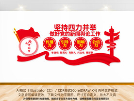 四力并举文化墙