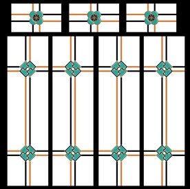 高清分层透明底推拉门打印图