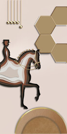 轻奢装饰画 骑士 马