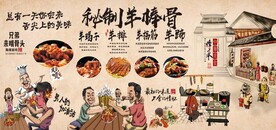 羊棒骨背景墙