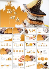 美味营养早餐面包甜点美食PPT