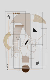罗马古典色块抽象画
