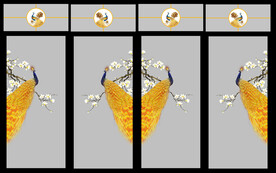 高清分层透明底推拉门打印图一套
