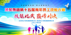 技术比武企业大赛展板