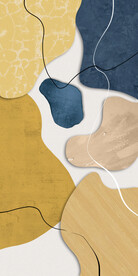 装饰画 抽象油墨画 彩绘