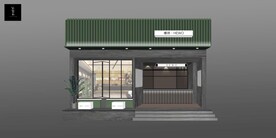 饮品店立体门头效果