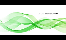 绿色曲线波浪线条