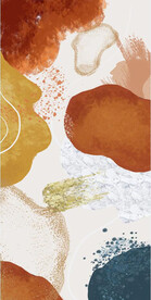 装饰画 抽象油墨画 彩绘