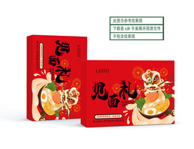 面条包装礼盒 平面图