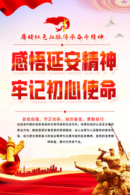 感悟延安精神海报