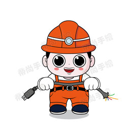 卡通可爱电工