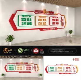 社会主义核心价值观文化墙