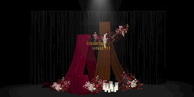 复古小众布幔迎宾区