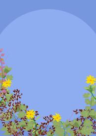 卡通美丽复古花环